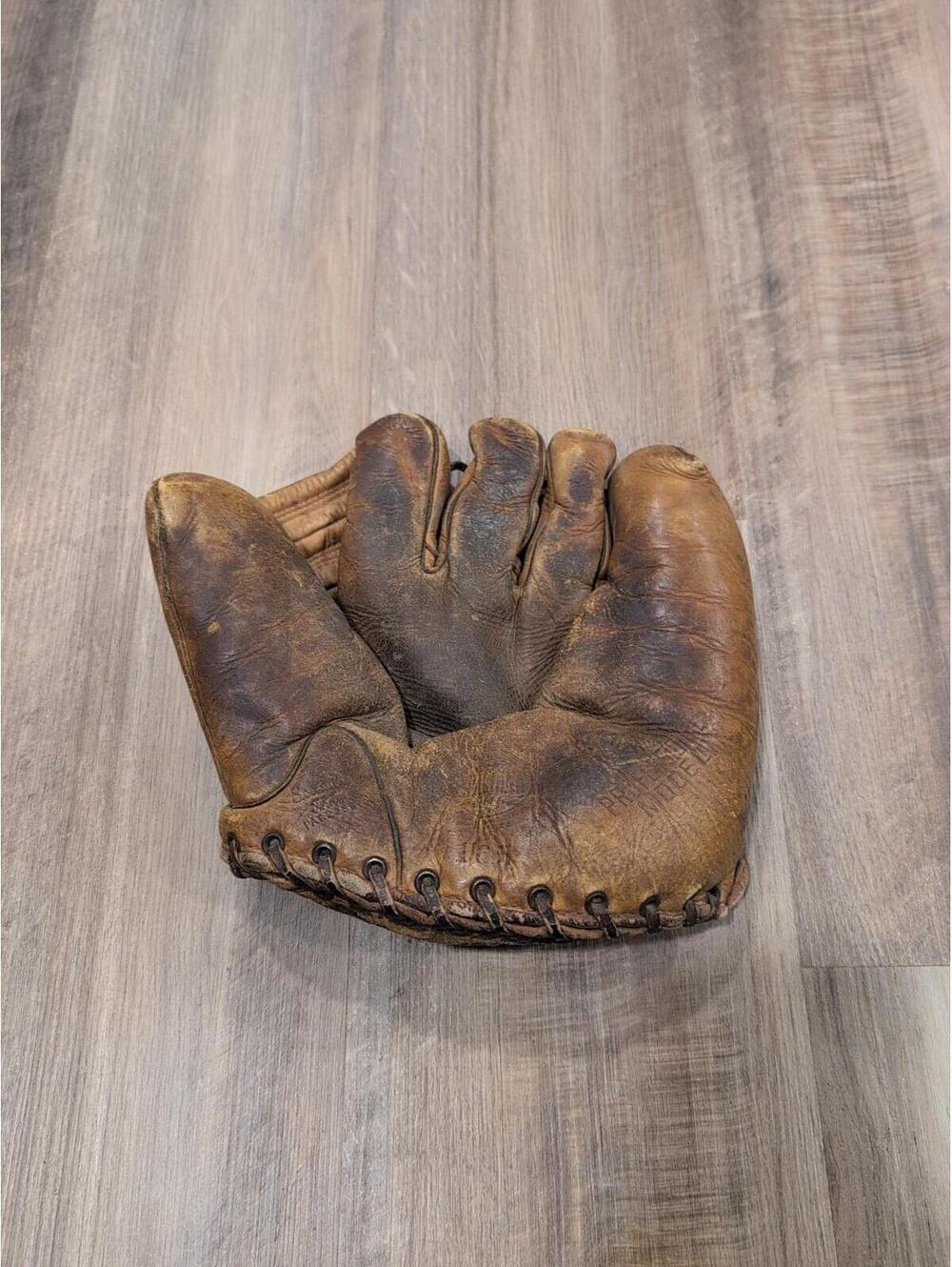 Vtg Spalding Model 165 Professional Model Split Finger Baseball Glove 1940s
